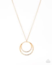 Paparazzi Front and Epicenter Gold Necklace - New - £3.58 GBP