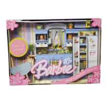 2005 Mattel Barbie Blue Decor Kitchen Playset 100% Complete New In Box - £113.90 GBP