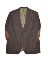 David Hunter Jacket Mens 44R Tweed Wool Blazer Sport Coat USA Made Vintage - $37.59