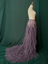 PLUM Detachable Tulle Maxi Skirt Gowns Wedding Photo Bridal Tulle Skirt Outfit image 3