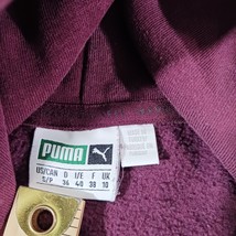 PUMA Men's Red Cotton Blend Drawstring Pullover Hoodie Sweatshirt Size Small image 4