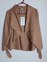 Caramel Buckle-Detail Draped Open Jacket size M Women&#39;s NEW - $589.25 MXN