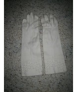 Vintage Mid Century Modern Ladies White Party Dress Gloves - Size Small - £15.93 GBP