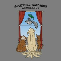 Squirrel Watchers Anonymous T-shirt S M L Dogs NWT Cotton NEW - £15.89 GBP