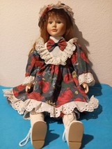 seymour mann sitting dolls connoisseur collection floral and lace dress & hat - $16.15