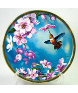 Pickard Rufous Hummingbird &amp; Apple Blossoms Cyndi Nelson 6220D Mint Plat... - $13.68 CAD