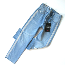 NWT Levi&#39;s 501 Original Crop in Diamond in the Rough High Rise Straight Jeans 24 - £33.57 GBP