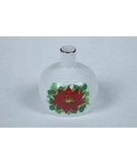 VINTAGE ENESCO IMPORTS POINSETTIA MINI CHRISTMAS WHITE PORCELAIN VASE GO... - €5,49 EUR