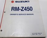 2005 2006 Suzuki RM-Z450 Owners Shop Workshop Service Manual 99011-35G51... - £47.04 GBP