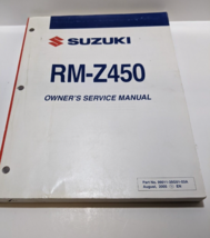 2005 2006 Suzuki RM-Z450 Owners Shop Workshop Service Manual 99011-35G51-03A K6 - £46.29 GBP