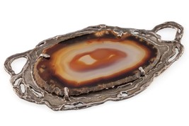 Ruth Shapiro Argent Sterling Agate Dalle Pendentif 1997 49.1 Grammes - $5,868.08 MXN