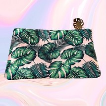 Ipsy Glam Bag August 2022 makeup bag only pink w/ palm leaves NWOT 5”x7” - £11.92 GBP