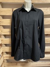 Emmanuel Black Long Sleeve Dress Shirt Men&#39;s Size M Neck Size 15 KG - £23.36 GBP