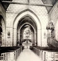 Church Chapel Interior View Cellettes France 1910s Postcard PCBG12A - £13.70 GBP