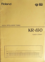 Roland KR-650 Digital Piano Keyboard Original Quick Start Owners Manual Book # 1 - £23.36 GBP