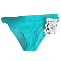 New California Sunshine M Medium Hipster Bottom Womens Swimwear Ribbed Teal - £7.93 GBP