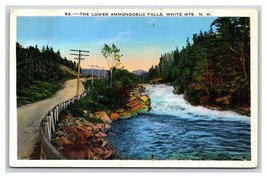Lower Annonoosuc Falls White Mountains New Hampshire NH Linen Postcard H20 - £2.33 GBP