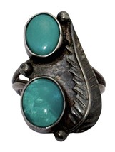Vintage Southwestern Sterling Silver 925 Oval Gemstone  Ring Size 5.75 - $73.50