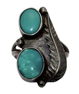 Vintage Southwestern Sterling Silver 925 Oval Gemstone  Ring Size 5.75 - $73.50
