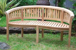 Windsor&#39;s Grade A Teak Kensington Curved Arm 3 Seater Bench 63&quot;, comes a... - £1,190.66 GBP