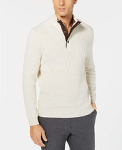 Tasso Elba Mens Supima Mock-Neck Textured Sweater - £18.49 GBP