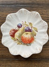 Vintage Decorative Porcelain Plate Fruit Jakov Teichfeld Pruszkow 19th Century - £93.42 GBP