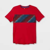 NEW Boys&#39; Short Sleeve Chest Striped T-Shirt - All in Motion™ XXL(18) - £9.59 GBP