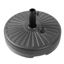 LeisureMod Bovilar 20" Round Patio Umbrella Base in Black Heavy Duty Out... - $38.04