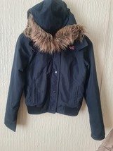 hollister california all weather jacket Navy Blue size small Express Shipping - £17.93 GBP