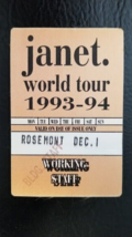 JANET JACKSON - WORKING  ROSEMONT, ILLINOIS ORIGINAL CLOTH TOUR BACKSTAG... - £13.27 GBP