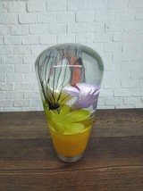 Underwater REAL Butterfly YELLOW Flower Gear Shift Knob Acrylic Resin_a25 - £80.12 GBP