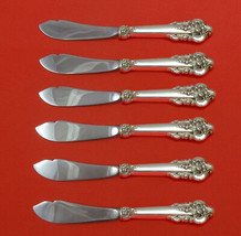 Grande Baroque by Wallace Sterling Silver Trout Knife Set 6pc HHWS Custom Made - £326.22 GBP