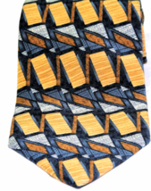 Zylos by George Machando SteelBlue/Gray/Taupe Geometric Men&#39;s Necktie - $7.31