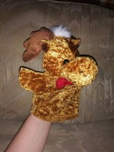 FourStar Group Reindeer Plush Hand Puppet 10&quot; Christmas Xmas Brown Red B... - $19.79