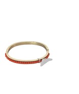 Charming Charlie Orange Gold Faceted Stones Bangle Bracelet Womens Jewelry - $20.87 CAD