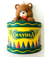 Crayola Crayons Christmas Ornament Teddy Bear Playing Drum Binney &amp; Smit... - £12.94 GBP