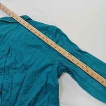 Karin Stevens Women's Turquoise Open Back Front Button Blazer Jacket Size 8 image 10