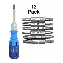 Lutz 15-IN-1 Ratcheting Screwdriver Blue (Set of 12) - £118.59 GBP