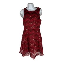 Lulus Red Sleeveless Sequin Zig-Zag Pattern Party Dress With Open Back Size S - $23.10