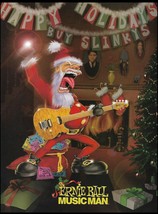 Santa Claus playing Ernie Ball Music Man Axis Guitar advertisement 2000 ad print - £3.36 GBP