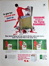 Frigidaire Dishmobile Dishwasher 1968 Vintage Print Ad The Flip Top Casc... - £7.29 GBP