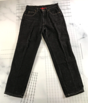 Vintage LL Bean Jeans Mens 33x30 Black High Rise Zip Fly Flannel Plaid L... - $27.74