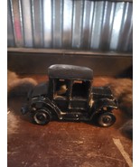 Vintage Black Cast Iron Ford Model T Toy Car Metal Wheels - $24.74
