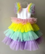 Sweet little girl dress. Multicolor. So beautiful ! - £55.08 GBP+
