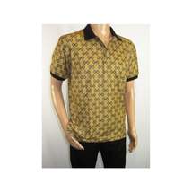 Men Sports Shirt DE-NIKO Short Sleeves Soft Modal Fashion Polo Shirt G1121 Gold image 8