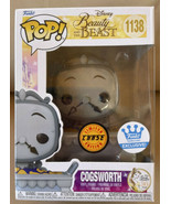 Funko Pop Disney Beauty and the Beast COGSWORTH #1138 Limited Chase Edit... - £46.92 GBP