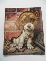 Vintage 1960s Big Eyed Gig Pity Puppy Lithograph Unframed Print 8 x 10 B... - £11.99 GBP