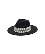 Time and Tru Women’s Felt Fedora with Pendleton Trim, Black One Size - $307.43 MXN