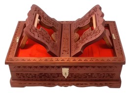 Wooden Rehal Box Holy Book for Reading Quran, Geeta, Guru Granth Sahib, ... - $62.89