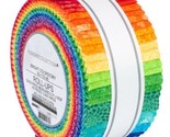 Jelly Roll Fusions Bright Colorstory Blenders Cotton Fabric Roll-Up M494.39 - $37.97